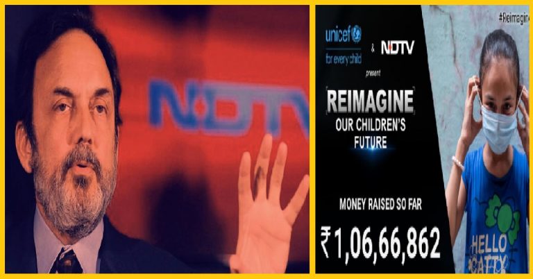NDTV caught red-handed while misusing UNICEF’s name to raise funds for Child Relief
