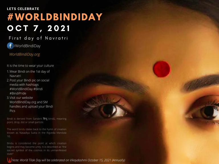 Hindus around the world celebrate World Bindi Day this Navratri